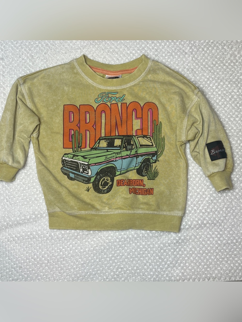 Kids Ford Bronco Sweatshirt Graphic Layer Stretch Vintage Truck